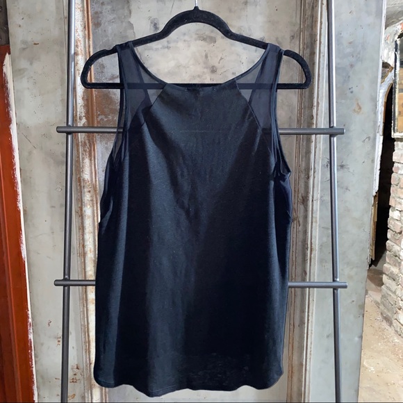 Sandro Black Linen Silk Tank Top Shirt - Picture 6 of 15